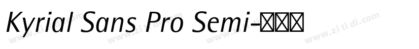 Kyrial Sans Pro Semi字体转换